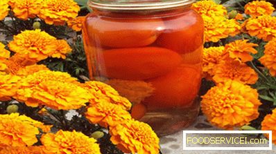 Canned Tomatoes with Marigolds for the Winter