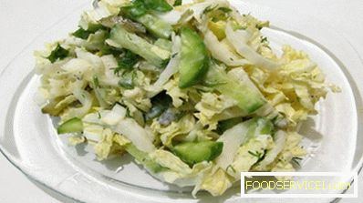Bean cabbage salad with cucumber